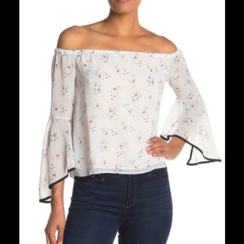 English Factory Daisy Floral Off-The-Shoulder Top - Picture 1 of 3